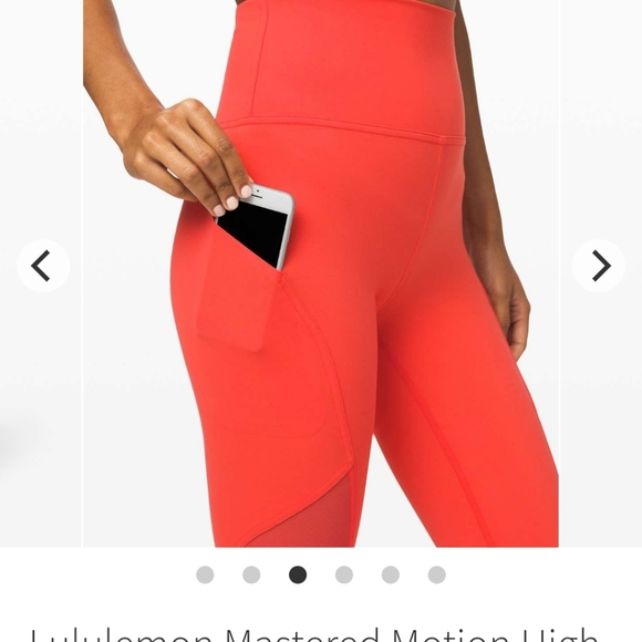 Lululemon • Mastered Motion Full Length Everlux Thermal Red Leggings • Size 4 - Picture 4 of 7